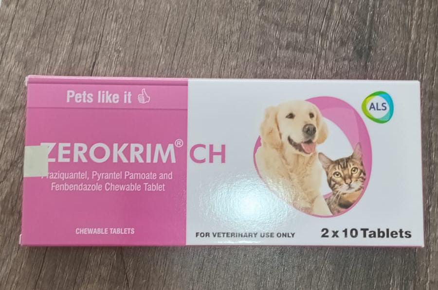 Zerokrim pet dewormer